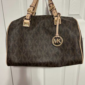 Michael Kors, Brown Monogram Satchel